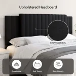 Adjustable Velvet Headboard for Full/Queen/King Beds, Tufted Design with Attachable Frame, Ideal for Bedroom Comfort 3