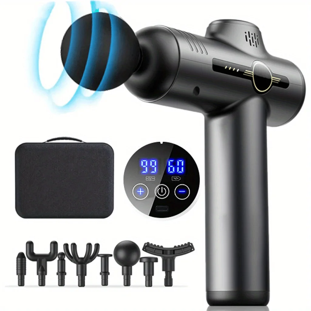 Portable Fascia Gun Vibration Massage Gun For Body Neck Back Deep Muscle Relaxation Fitness Slimming One Head Portable Fascia Gun Vibration Massage Gun For Body Neck Back Deep Muscle Relaxation Fitness Slimming One Head