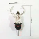 1PC Animal Head Wine Pourer Zinc Alloy Deer Elk Lion Leopard Wolf Eagle Dragon Wine Pour Spout Stopper Club Bar Accessories 2