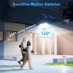 Solar Lights Outdoor 234LED 3 Modes Motion Sensor Flood Lights with Remote IP65 Waterproof Security Solar Lights for Outside 3