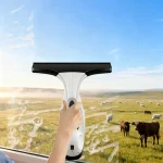Rechargeable Cordless Window Vacuum Cleaner with Squeegee 150ml Water Tank for Glass Mirror Shower Tile Cleaning Home Car Use
