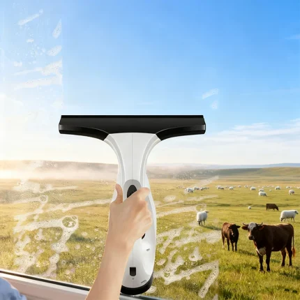 Rechargeable Cordless Window Vacuum Cleaner with Squeegee 150ml Water Tank for Glass Mirror Shower Tile Cleaning Home Car Use