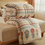 Winter Bedding Thick Quilt Blanket Thickened Warm Flannel Fleece Comforter for Cold Nights Set Bed Duvets Quilts the Blankets 6