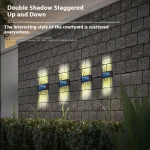 4/6/8/10LEDs Solar Wall Lamp Yard Street Decor Light Outdoor Waterproof Up and Down Luminous Lighting Garden Landscape Lamp 6