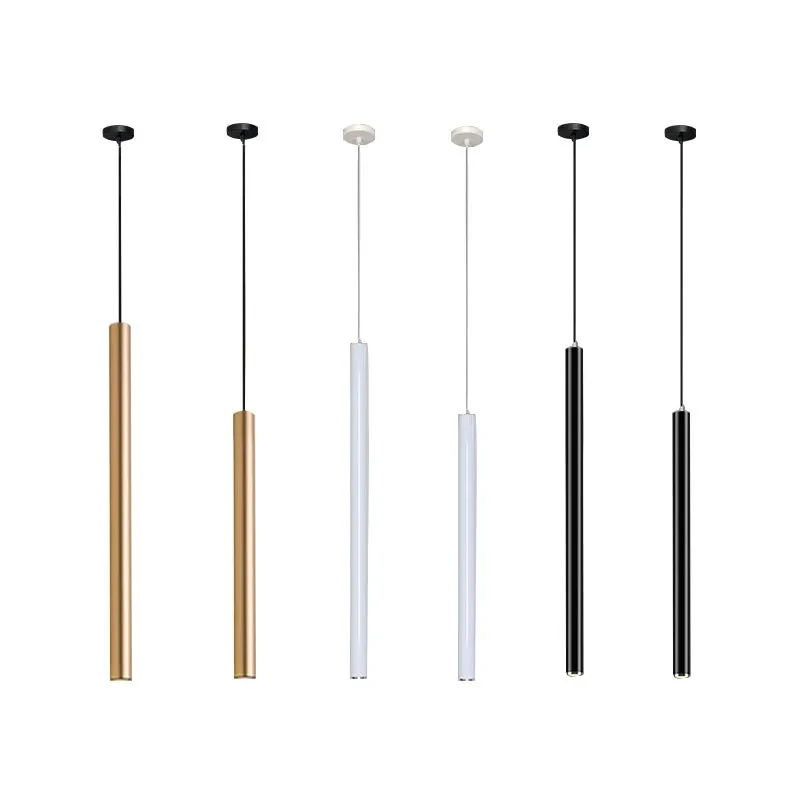 Nordic Long Tube Dimmable 7W 12W Pendant Lights Hanging Kitchen Light Length Adjustable Home Dining Room Lighting Lights Nordic Long Tube Dimmable 7W 12W Pendant Lights Hanging Kitchen Light Length Adjustable Home Dining Room Lighting Lights