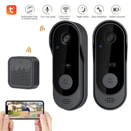 Tuya WIFI Camera Doorbell HD Video Intercom Outdoor Wireless Waterproof Door Bell Security Protection IR Night Vision Smart Home