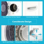 1500 W 13.2 LBS Electric Clothes Dryer High-Efficiency Heating&Powerful Tumbling 4