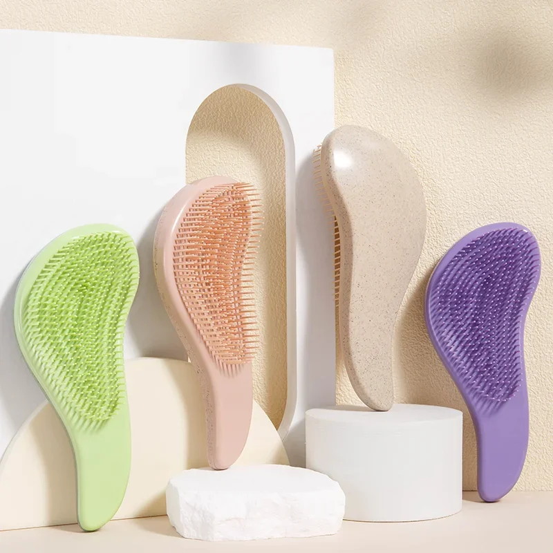 1pcs Magic Detangling Hairbrush Soft Wheat Straw Scalp Massage Comb Anti-static Gentle Grooming Brush Salon Hair Styling Brush 1pcs Magic Detangling Hairbrush Soft Wheat Straw Scalp Massage Comb Anti-static Gentle Grooming Brush Salon Hair Styling Brush