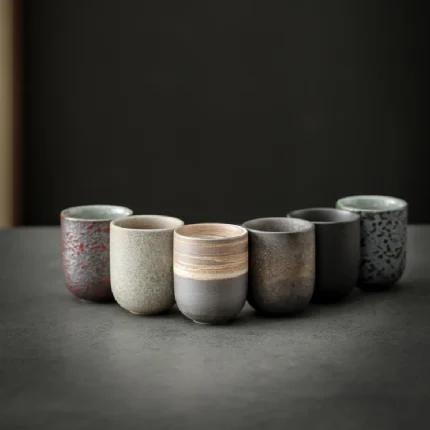 New Vintage Ceramics Cups Japanese Stoneware Porcelain 130ml Tea Mug Healthy Lifestyle Kung Fu Tea Sake Coffee Cups Drinkware