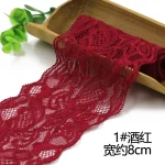 1Meter Elastic Lace Ribbon DIY Handmade Crafts Fabric White Black Red Pink Blue Purple Lace Trimming Home Garment Accessories 4