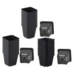 Seedling Pots 50Pcs Square Plant Seeding- Planting Cup Plastic Deep Nursery Tree Pot Flower Plant Container Pot Garden Grow 2