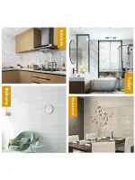 10Pcs Self-adhesive Marble Tiles Sticker Waterproof 30cmx60cm Tiles Floor Stickers PVC Tile  Kitchen Bathroom Wall Sticker 5