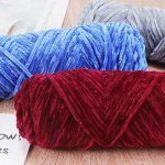 95g Chenille Soft Velvet Yarn Blended Knitting Wool Crochet Handmade Scarf Coat Baby Blanket And Hat 5