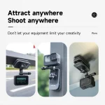 TELESIN 360° Rotation Magnetic Backpack Clip Clamp Mount for GoPro Hero 13 12 11 10 9 8 7 Insta360 DJI Action Camera Accessories 4