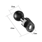 1 inch Ball Head Adapter Mount Base Motorcycle Handlebar Rearview Mirror Bracket for DJI GoPro Insta360 Action Camera Accessory 3