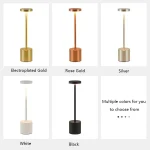 3 Colors in 1 Lamp LED Table Lamp Touch Switch Type C Rechargeable Bedside Night Light Portablefor Club Bar Room Ambient Decor 2