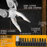 24 in 1 Multifunctional Universal Diagonal Pliers Hardware Wire Cutters Professional Electrician Anti Slip Durable Repair Tools 3