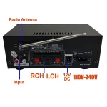 AK45 HiFi Digital Bluetooth Audio Amplifier MP3 Channel 2.0 Sound Power AMP stereo Home Automotive Car for Speakers MAX 350W*2 3