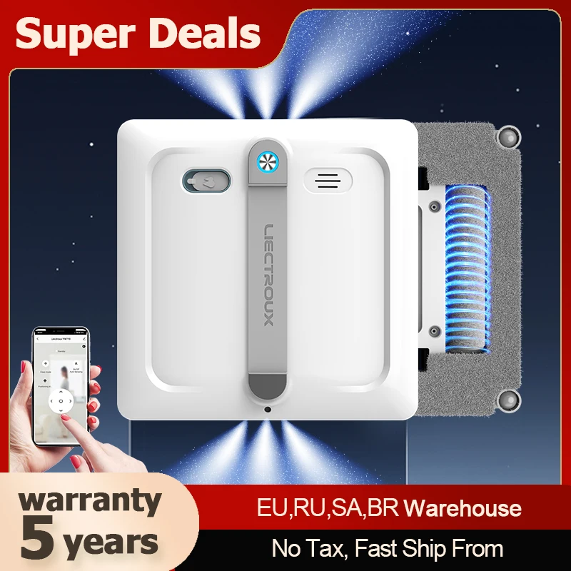 2026 Window cleaning robot Liectroux S9,with 2 roller brushes,6-way water pump spray,9KPa,frameless works,app control 2026 Window cleaning robot Liectroux S9,with 2 roller brushes,6-way water pump spray,9KPa,frameless works,app control