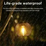 Iron Solar Lights Outdoor Led Solar Hanging Lanterns Decorative Lamp Waterproof Dusk to Dawn Automatic for Garden Porch Balcony 4