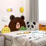 Cartoon Bed Headboard Kids Room Nursery Wall Decor Anti-collision Wall Panels 3D Wall Sticker Cabecero Cama Tete De Lit 4