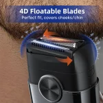 KENSEN S26 Electric Shaver for Men 4D Floating Blades Foil Shavers Waterproof 8000RPM Beard Trimmer Portable Mini Electric Razor 2
