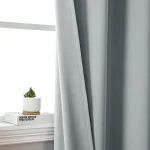 1pc Solid Short Curtain, Small Curtains for Kitchen, Bathroom, High Blackout Curtains for Home Decoration, UV Protection 3