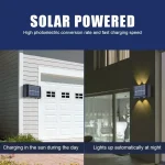 Solar Outdoor Wall Light 12 LED Waterproof Garden Light Courtyard Balustrade Decorative Atmosphere Lamp Down Luminous Solar Lamp 5