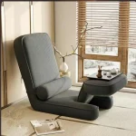 Comfortable Stylish Portable Foldable Chaise Lounge Chair Bed for Dormitory and Bedroom  Vintage Tatami Style Portable Folda 2