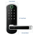 Smart Fingerprint Door Lock App Remote Control Keyless WIFI Digital Touchscreen Lock NFC IP67 Waterproof with 2 IC Cards 2