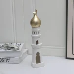 1 PC Candlestick Muslim Kaaba Dome Mosque Islamic Desktop Ornament Table Car Decor Crafts Gifts 5