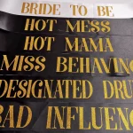 Bride To Be Team Bride Tribe Sash Set for Wedding Bachelorette Party Bridal Shower Hen Girls Night Out Decoration Favor Gifts 5