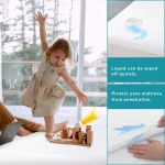 Baby Waterproof Mattress Protector Fitted Sheet Breathable & Noiseless Crib Toddler Baby Mattress Cover 5