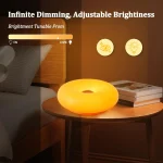 Aesthetic Doughnut LED Night Lamp – Cozy Ambient Light, Touch Control,Warm Color 3