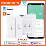 2PACK Tuya WiFi Temperature and Humidity sensor Smart Life APP Remote Control Work with Yandex Alice Alexa