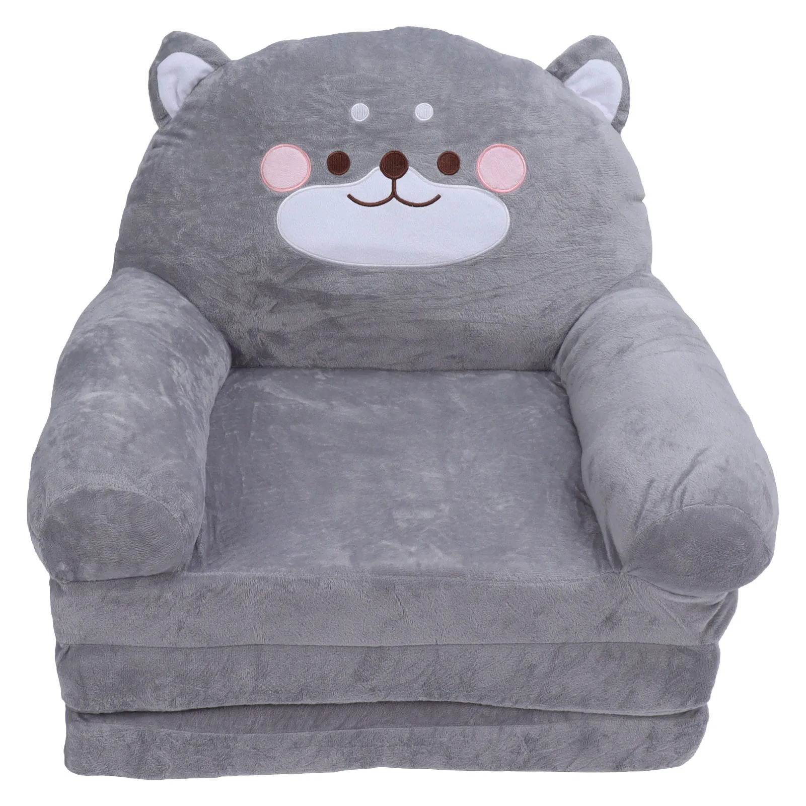 Couch Kids Sofa Cartoon Gray Dog Foldable Wide Handle Soft Breathable Toddler Chair for Reading Relaxing Sleeping Couch Kids Sofa Cartoon Gray Dog Foldable Wide Handle Soft Breathable Toddler Chair for Reading Relaxing Sleeping