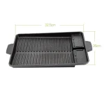 BBQ Grill Pan Plate 32 X 26cm Portable Non-Stick Coating Butane Gas Stove Cooker Plate Rectangle Korean Barbecue Plate 4