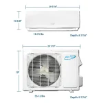 9000 BTU Mini Split Air Conditioner – Ductless AC/Heating System - 3/4 Ton Pre-Charged Inverter Heat Pump – 16 SEER, Customized 5