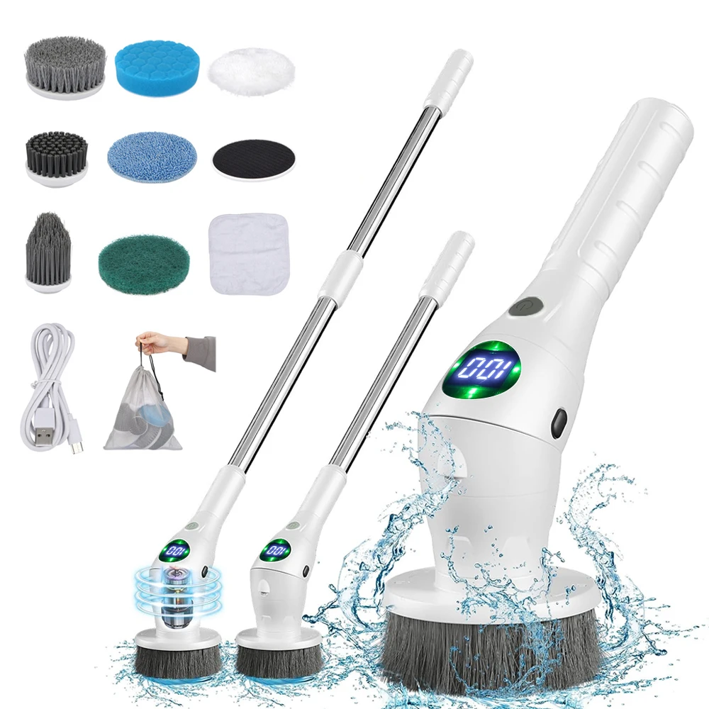Electric Cleaning Brush 8 in 1 Multifunctional Household Wireless Rotatable Cleaning Brush For Bathroom Kitchen Windows Toilet Electric Cleaning Brush 8 in 1 Multifunctional Household Wireless Rotatable Cleaning Brush For Bathroom Kitchen Windows Toilet