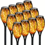 12LED Solar Flame Light Outdoor,Waterproof 12LEDs Torches Landscape Lamp for Outdoor Courtyard Garden Yard,Halloween Decorations 3