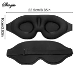 3D Eye Mask Adjustable Suitable for Men and Women with No Pressure on the Eyes Breathable and Light Blocking Eye Mask Black 6