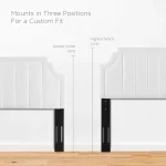 Alyona Channel Tufted Performance Velvet Full/Queen Headboard In White,customizable 2