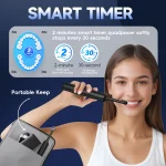 Electric Toothbrush for Adults Rechargeable T37 Sonic Toothbrush with 3 Modes IPX7 Waterproof 40,000 VPM Motor With 4 Brush Head 6