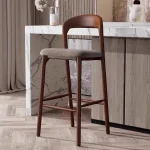 Nordic Wood Bar Chair Designer Luxury Reception Desks Unusual High Stool Modern Simple Relaxing Taburete Alto Trendy Furniture 3