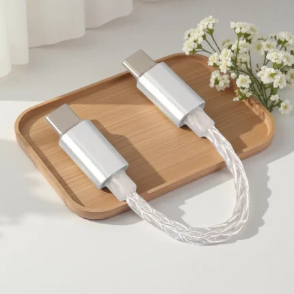 13cm  USB DAC Type C To Type C Hifi Adapter Earphone Amplifie Digital Decoder Audio Cable Converter Android OTG Adapter Cable