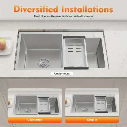 Stainless Steel Kitchen Sink Double Bowl Kitchen Sink bathroom sink stainless steel sink laundry basements bars restaurants