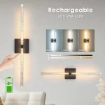 Modern Wall Lamp Wireless Remote 3 Light Modes 10000mAh USB Rechargeable No Wiring Needed Rotatable For Bedroom Corridor 5