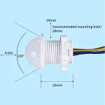 2PCS Smart PIR Sensor Detector Switch 110V 220V Human Body Infrared Motion Sensor Indction Auto On Off Light Switches 5