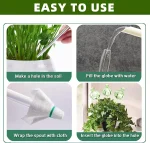5pcs, Cactus Shape Plant Automatic Watering Device, Plastic Watering Ball Automatic Watering Spike, Cute Shape Decoration, Green 3