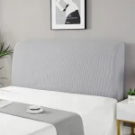Simple Bedside Cover Elastic Thicken Protection Headboard Case Dust-Proof Nordic Bedroom Bed Cushion Cover House Decoration 3